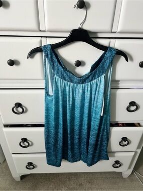 Lily Teal to Deep Teal Ombre Tank Top